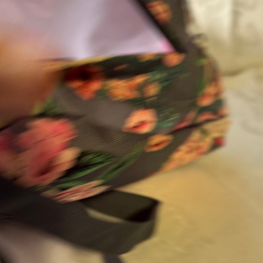 Jansport Floral Backpack in Gray and Pink - Picture 5 of 11